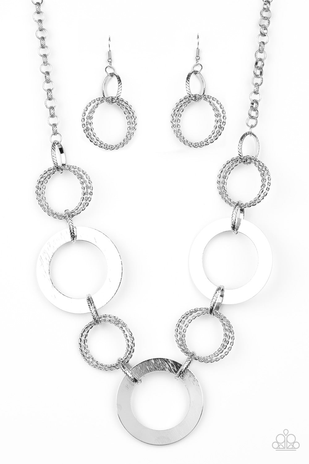 Ringed in Radiance - Silver Necklace