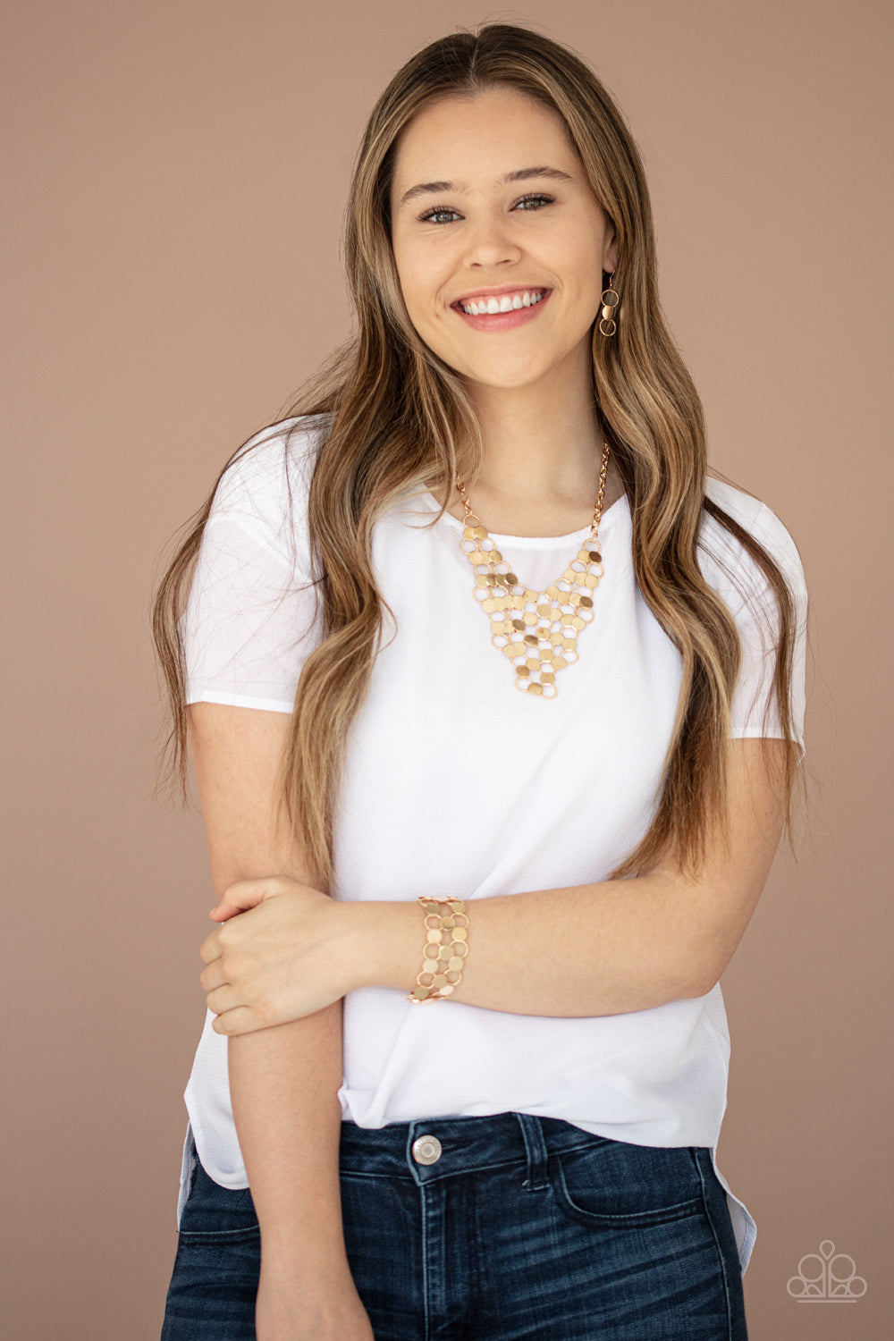 Wider Net Gold Bracelet