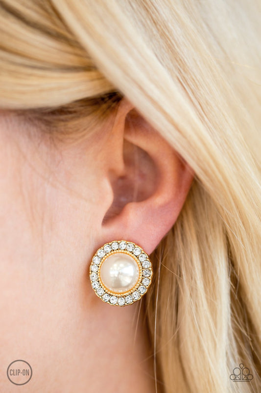 Don't Forget Your Glass Slippers Gold Clip On