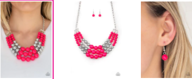 Dream Pop- Pink and Silver Necklace